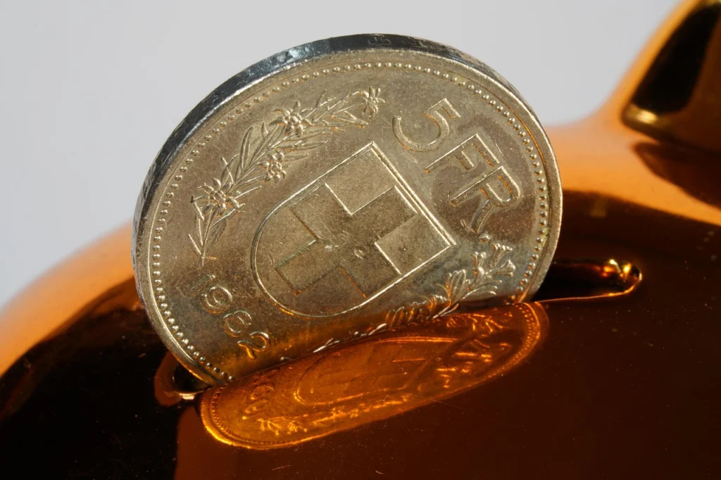 piggy bank with coins representing profit savings in a profit-first business budget